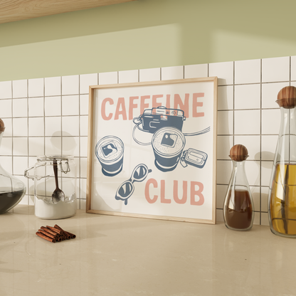 Caffeine Club | Art Print (Blue) - ETA