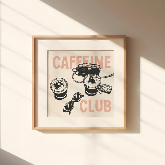 Caffeine Club | Art Print (Black) - ETA