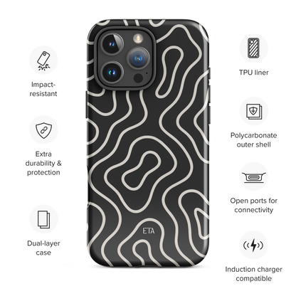 SWIRL | iPhone Case (Black) - ETA