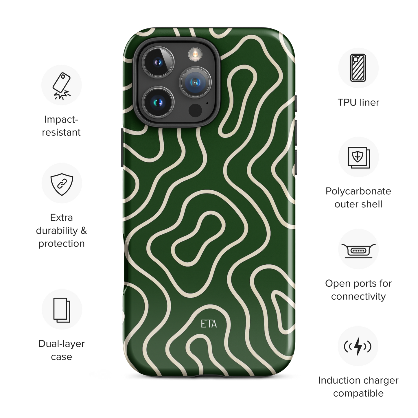 SWIRL | iPhone Case (Green) - ETA