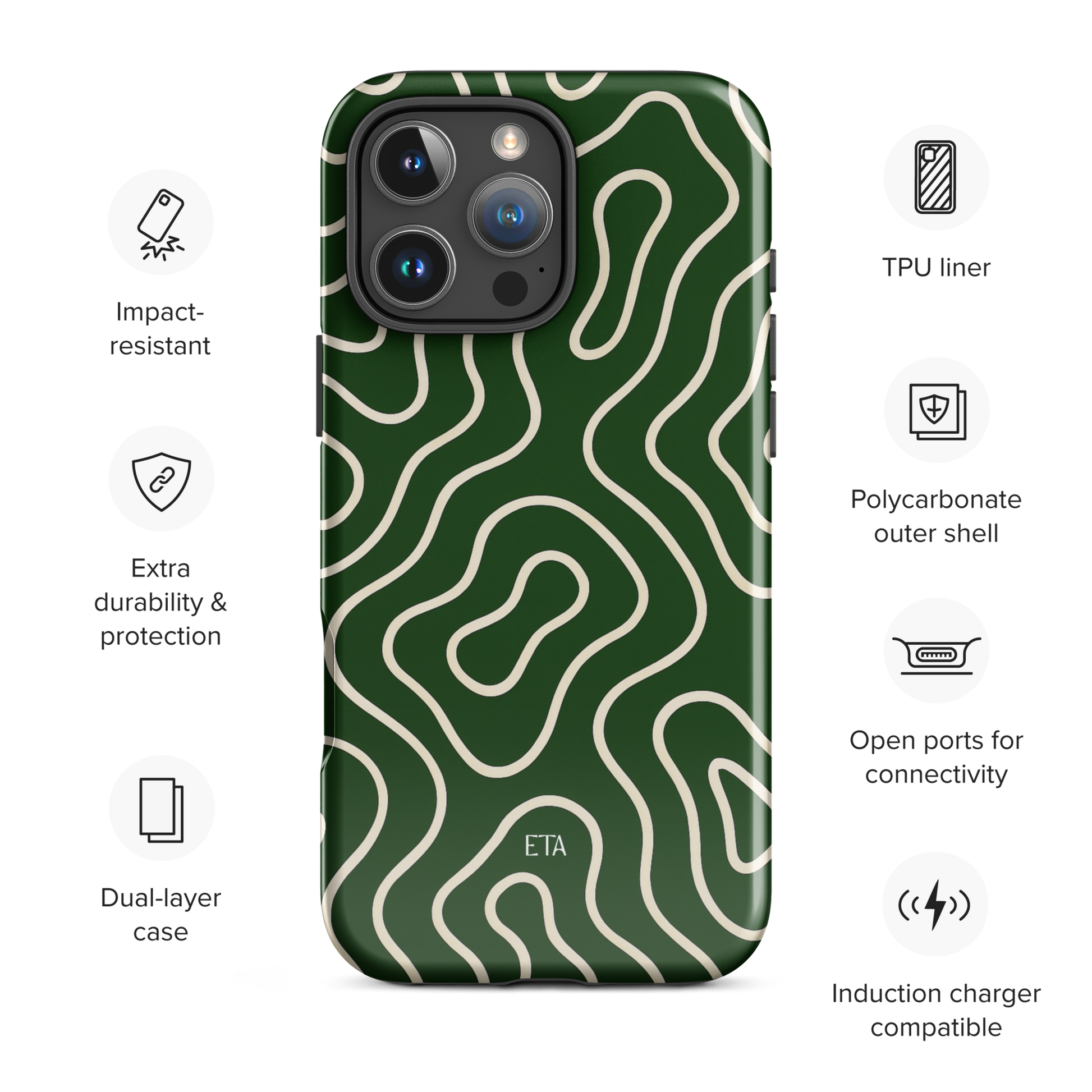 SWIRL | iPhone Case (Green) - ETA