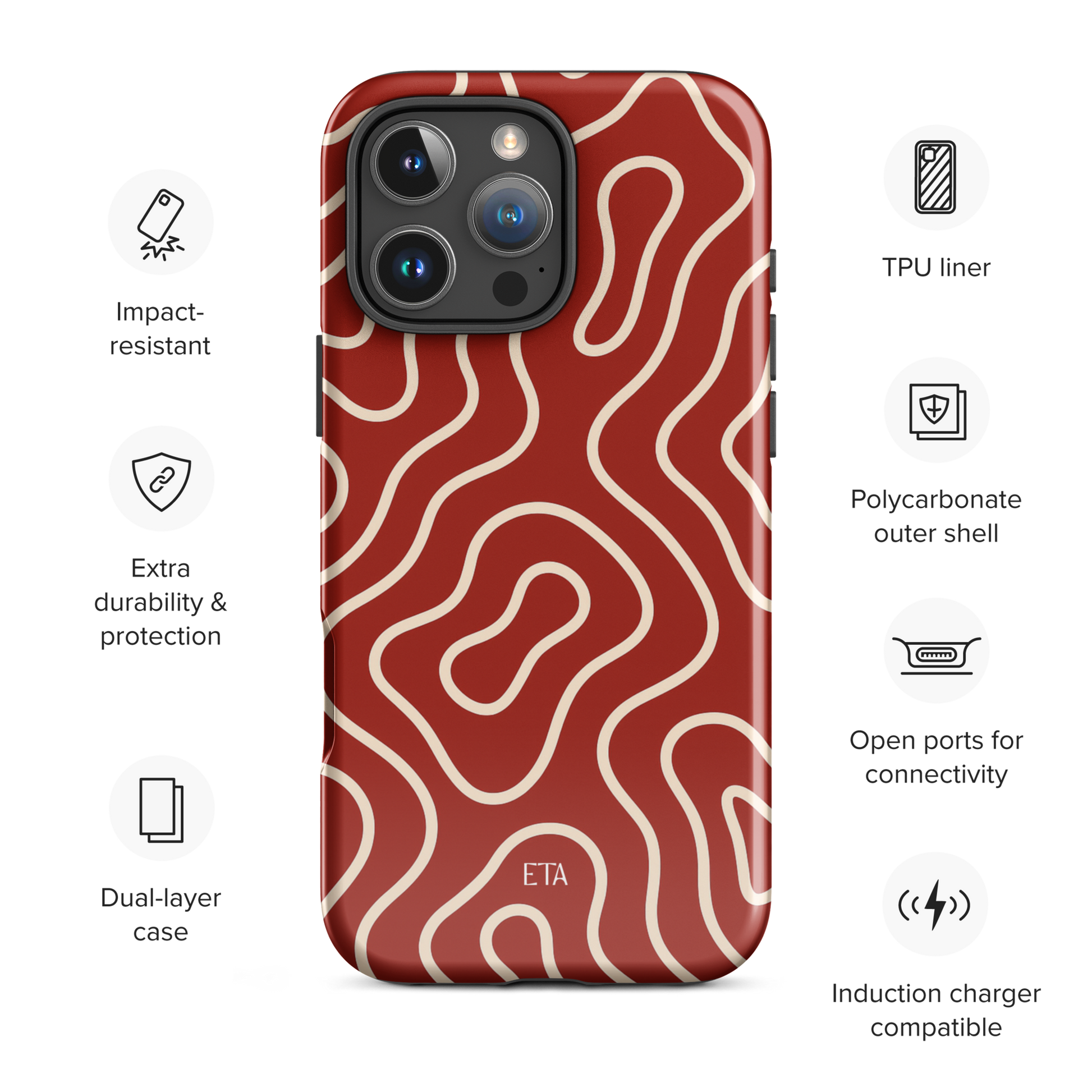 SWIRL | iPhone Case (Red) - ETA